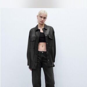 Zara Black Leather Jacket
